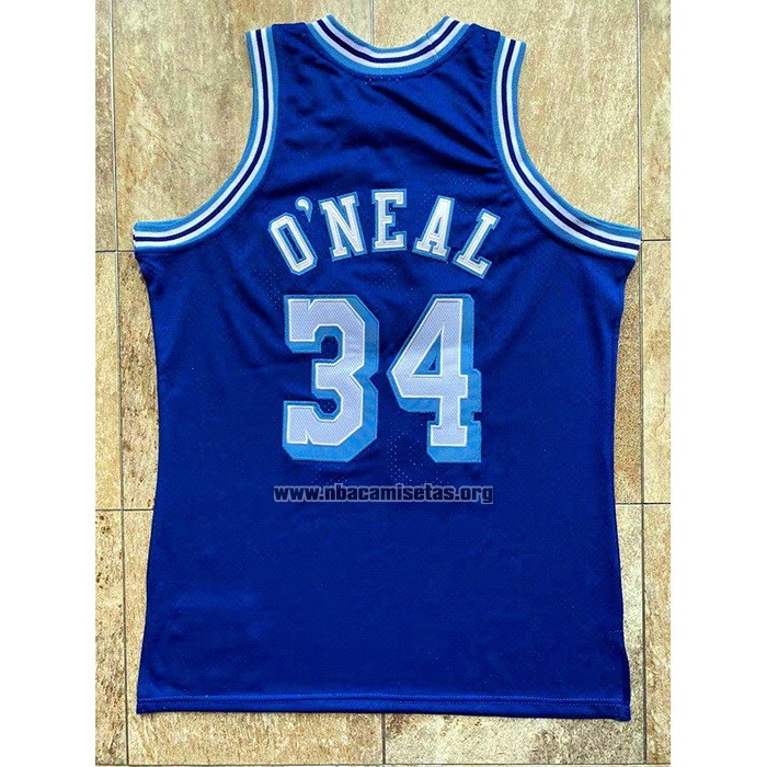 Camiseta Los Angeles Lakers Shaquille O'Neal NO 34 Retro 1996-97 Azul